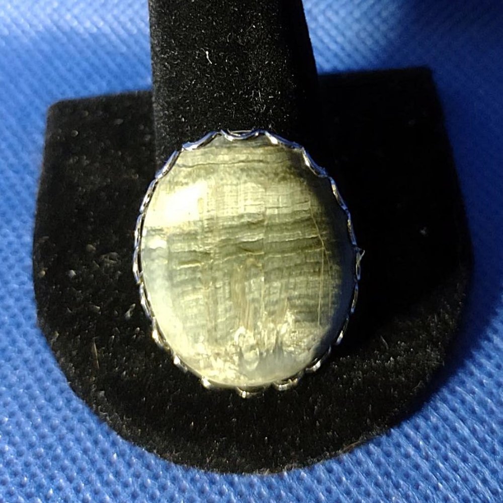 Seraphinite Cabochon Bolo Slide